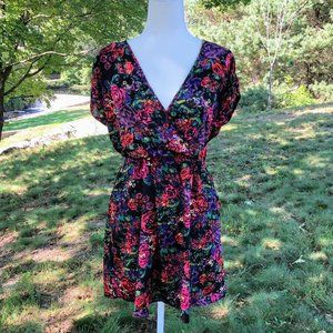 Angie, Large, Black, Floral